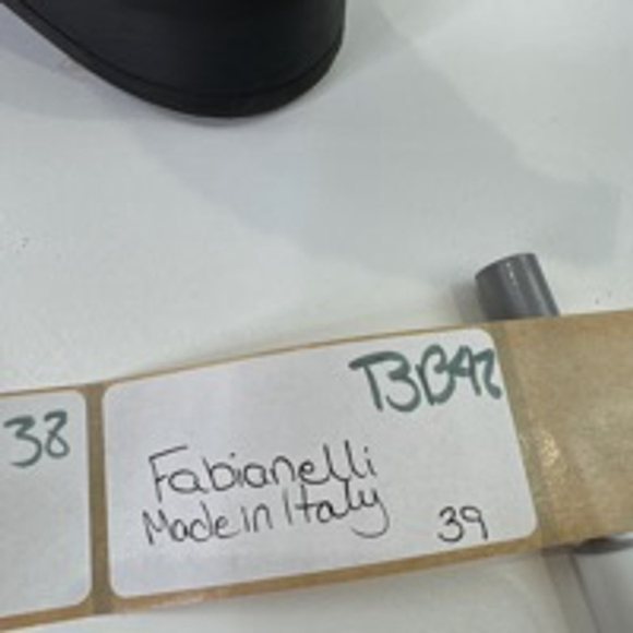 Fabianelli Women's Black Leather studded lace up ankle boots size 39 - Picture 10 of 10